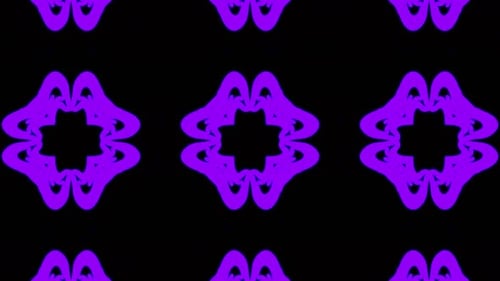 Abstract Purple Symmetrical Morphing Pattern Seamless Loop