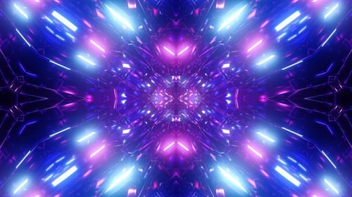 Dynamic Neon Light Tunnel Background Loop