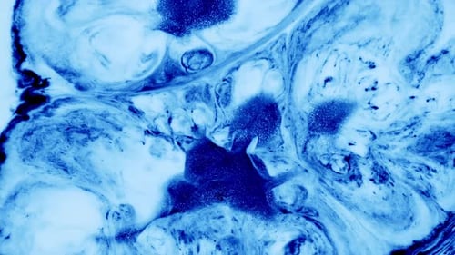 Abstract Blue and White Swirling Liquid Background