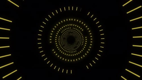 Gold Abstract Segmented Radiating Pattern Loop