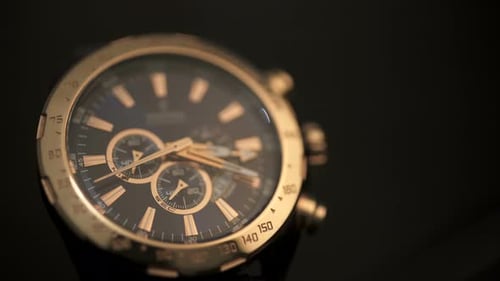 Elegant Gold Watch Close Up