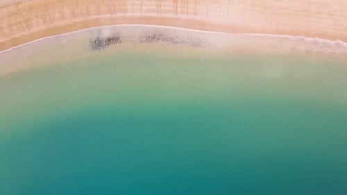 Aerial footage of a beautiful beach