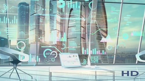Animated Color Infographic In The Office HD