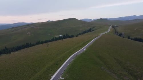 Spectacular Mountain Road Aerial View