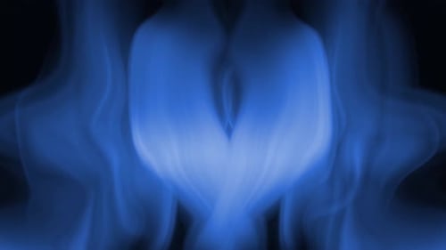 Abstract Symmetrical Blue Fluid Waves Motion Background