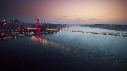 Nachtansicht über Istanbul, Türkei