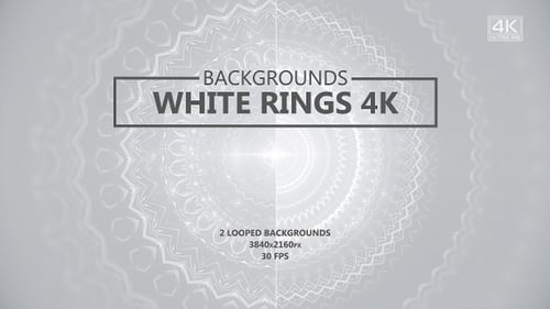 Elegant Looping White Geometric Ring Pattern Background