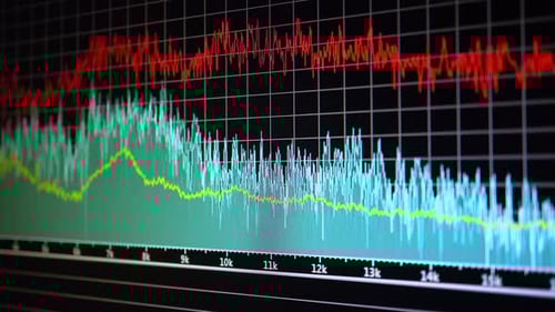 Data Waveforms Recorded on Computer Monitor Display