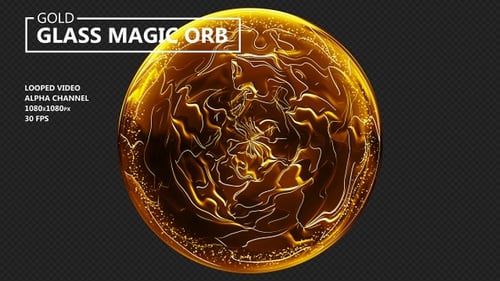 Magische Kugel aus Goldglas