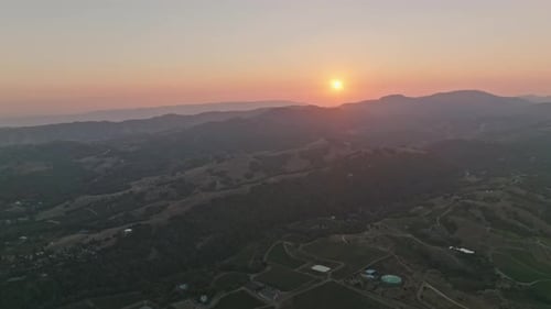 Napa Valley wine country. Homes and business property in local town