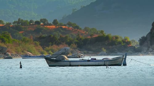 Anchored Boat