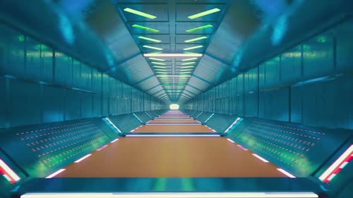 Futuristic Tunnel on Light Background
