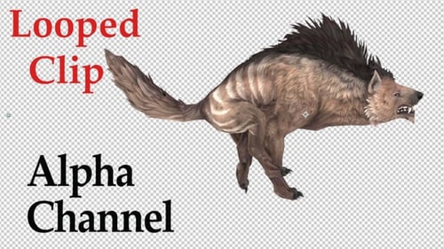 Hyena Running Cycle - Side Angle