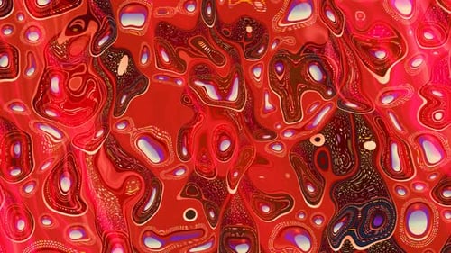 Abstract Red Fluid Organic Wavy Seamless Loop Background