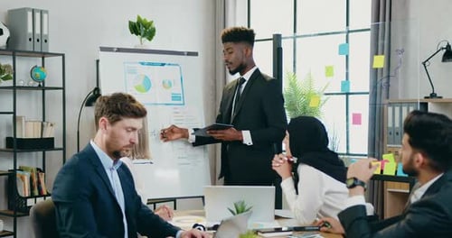 Business Presentation in a Corporate Office Meeting