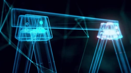 Saw Horse Hologram Close Up 4k