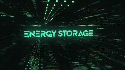 Sci Fi Digital Data Word Energy Storage