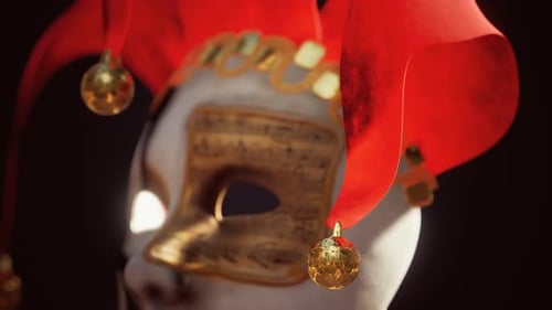 Masques de carnaval vénitien avec or