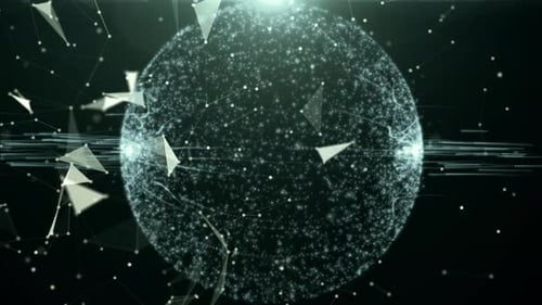 Futuristic Abstract Network Globe Connection Animation