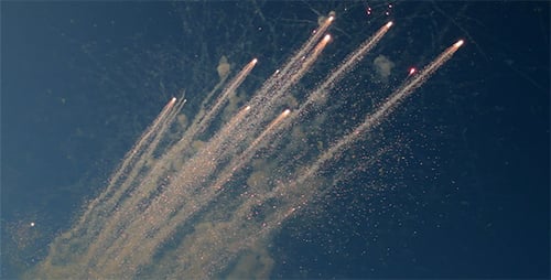 Fireworks Exploding in the Night Sky