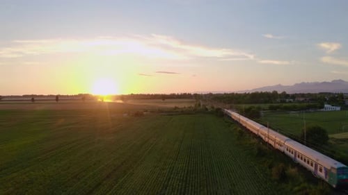 Trainiere gegen Sonnenuntergang