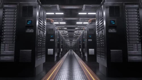 Digital Server Room Loop Background