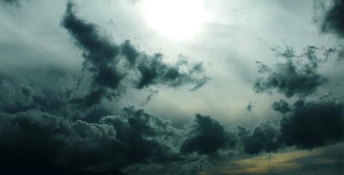 Dark Storm Clouds with Bright Sunlight