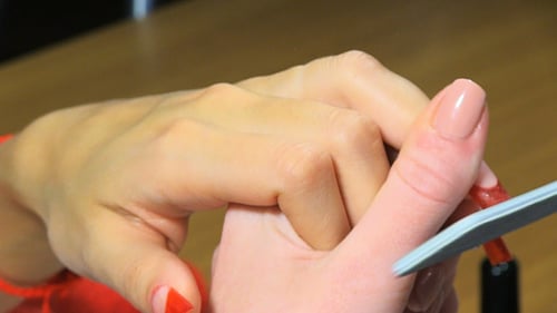 Nail Filing Procedure in a Nail Salon