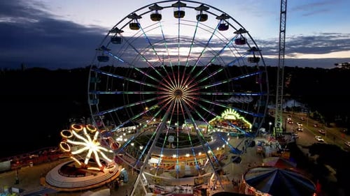Sunset aerial view of historic centre of downtown Belo Horizonte Brazil