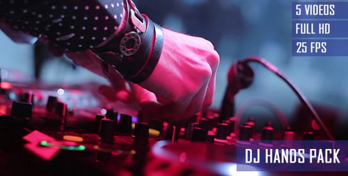 Nightclub DJ Hands Close Up (5-Pack)