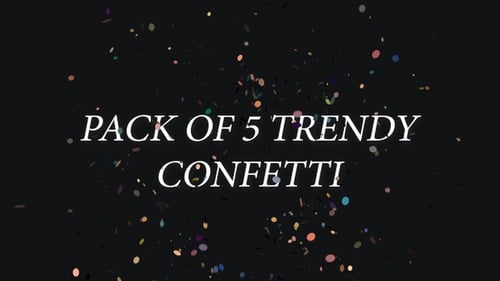 Set mit 5 bunten trendigen Konfetti für Hochzeit oder Party