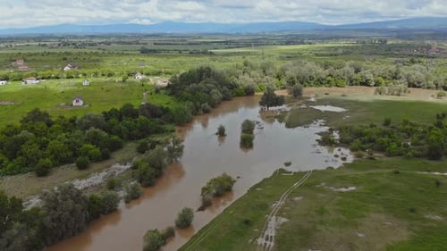 Flood the River Overflowed Its Banks