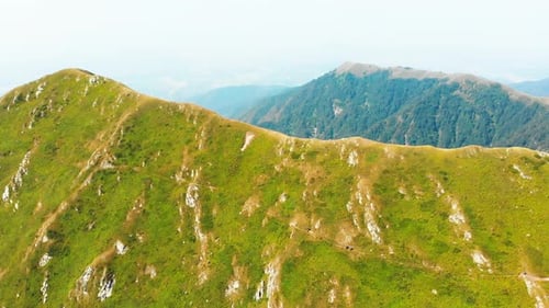 Hiking Trail In Caucasus Mountains