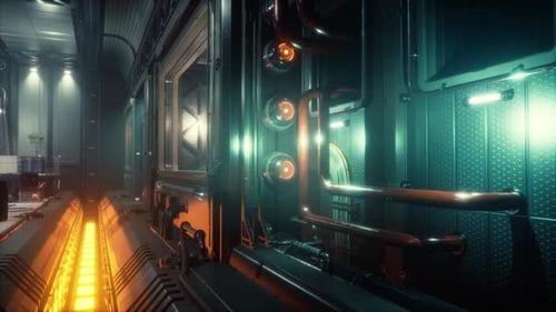 Interior futurista de la base Spase