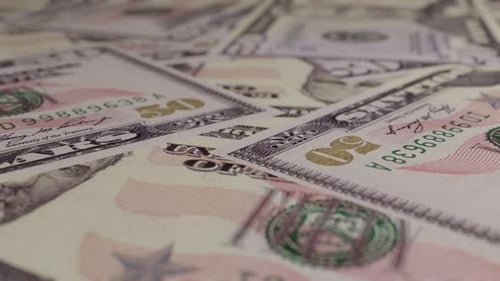 50 dollar bills background.