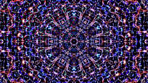 Dynamic Abstract Neon Geometric Loop Background