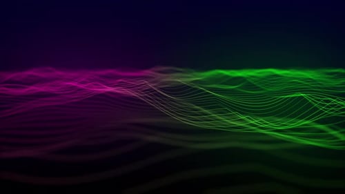Abstract Fluid Neon Particle Waves Background Loop