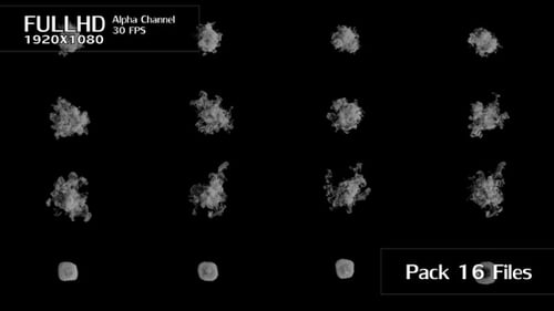 Realistic Smoke Bursts Pack with Alpha Channel