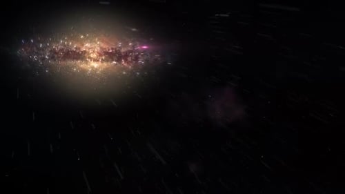 Dynamic Space Galaxy Flythrough Animation