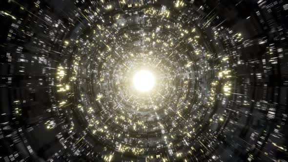 Yellow Light Space Tunnel 4K 01, Backgrounds Motion Graphics ft ...
