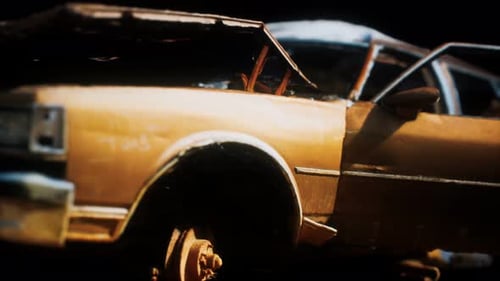Altes verrostetes Crushed Car