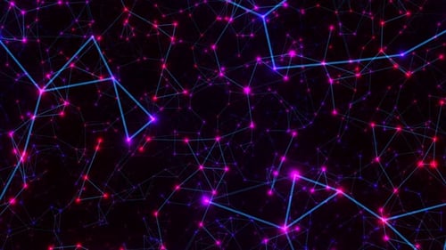 Futuristic Digital Network Connections Abstract Background Loop