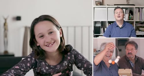 Family Connects via Online Video Call