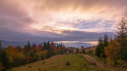 Mountain Landscape View at Sunrise