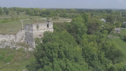The remains of a stone tower