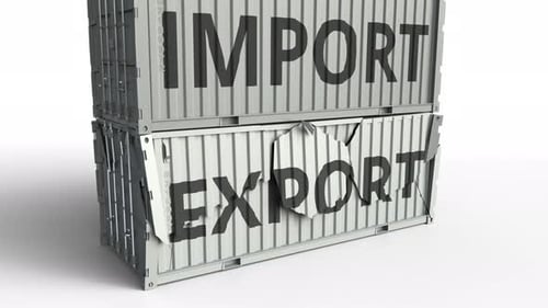Shipping Container Transforms from Export to Import with Destructive Animation