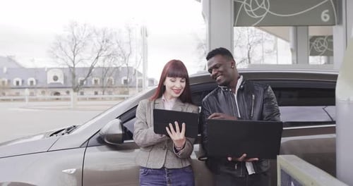 Work and Break at Petrol Station