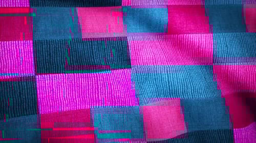 Vibrant Abstract Waving Checkered Fabric Background