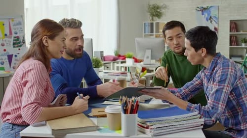 Startup Workers Discussing Ideas