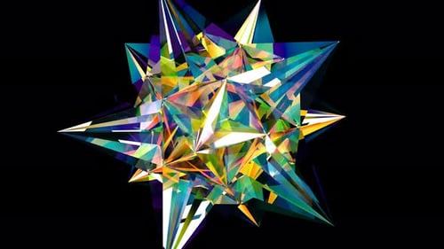 Rainbow Star Object Intro, das sich nahtlos in einer Schleife abspielen lässt
